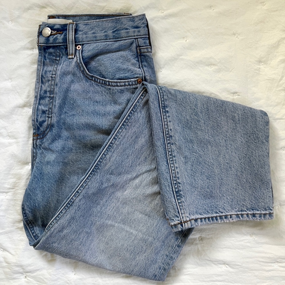 Aritzia Denim Forum Blue Joni High-Rise Loose Jeans 29 L